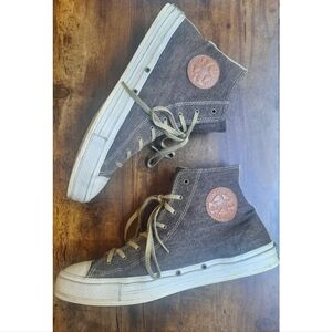 Converse Chuck Taylor All Star Premium Denim Leather Hi Top Sneakers